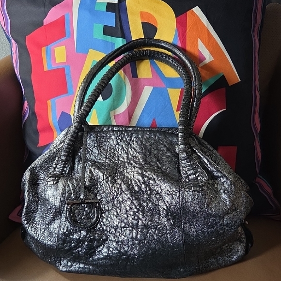 Salvatore Ferragamo Handbags - Salvatore Ferragamo AUTH. Gunmetal Bag